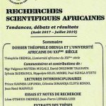 Recherches scientifiques africaines n.2.
