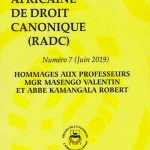 Revue africaine de droit canonique...